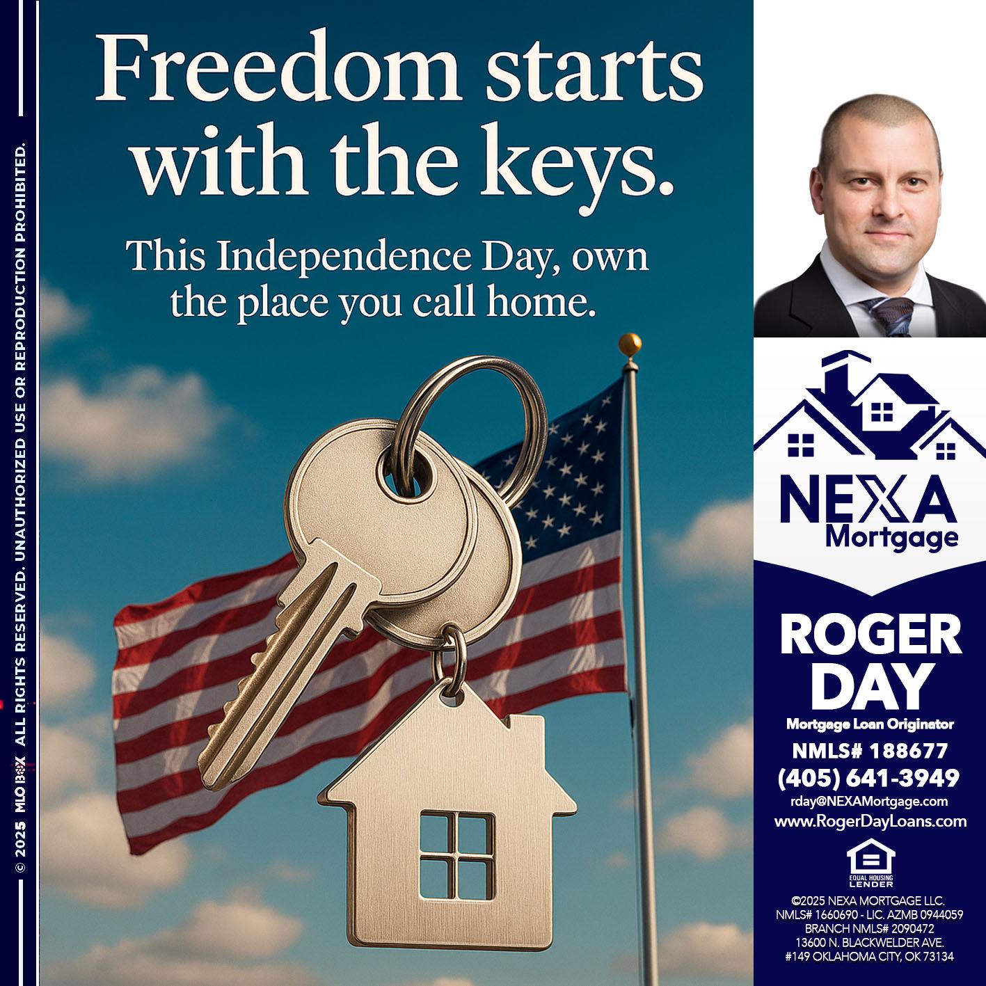 FREEDOM STARTS - Roger Day -Mortgage Loan Originator