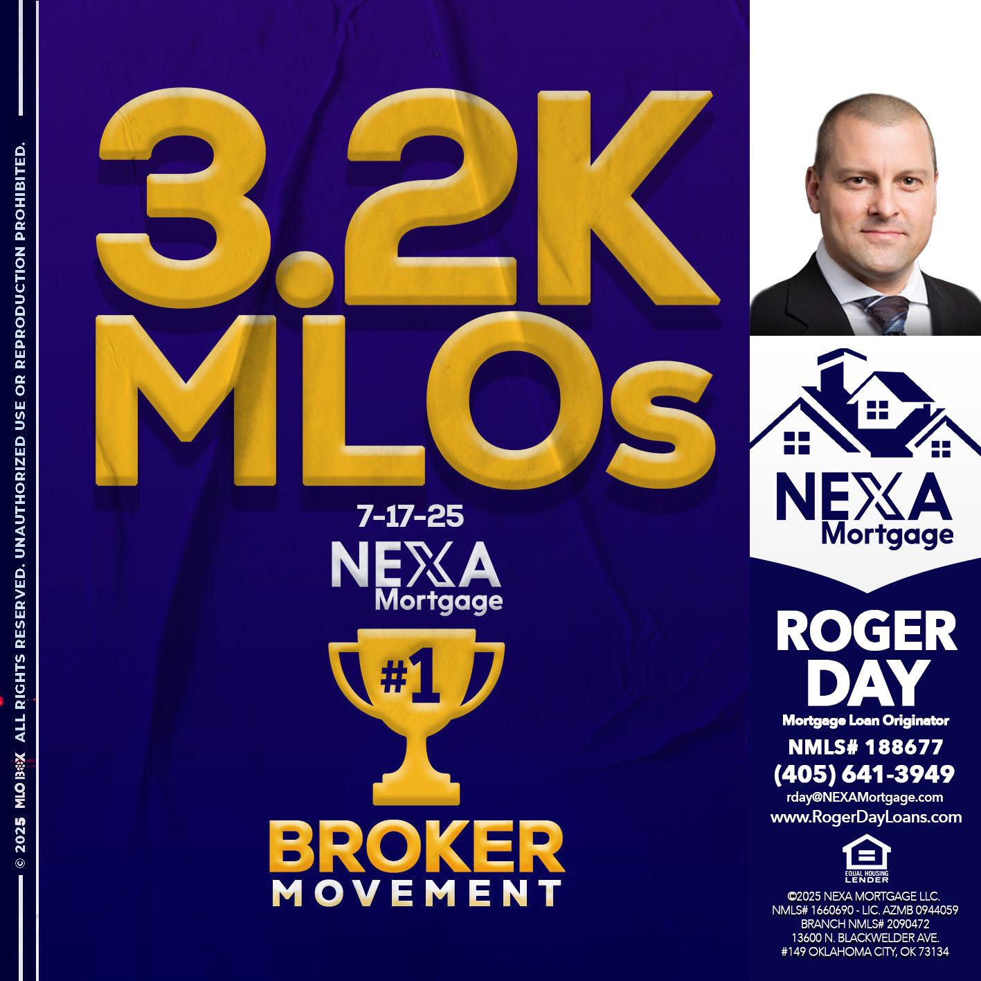 3.2K MLOs - Roger Day -Mortgage Loan Originator